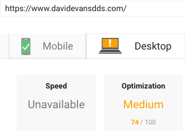 Google Page Speed Insights After Results